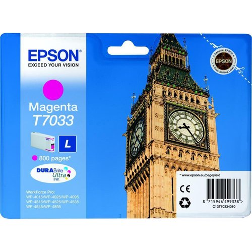 EPSON - Cartuchos ORIGINALES Inyección De Tinta T7033 MG 0,8K (Ref.C13T70334010)