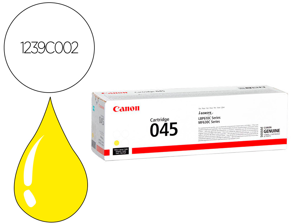CANON - Toner 045y mf631 mf633 mf635 amarillo (Ref. 1239C002)