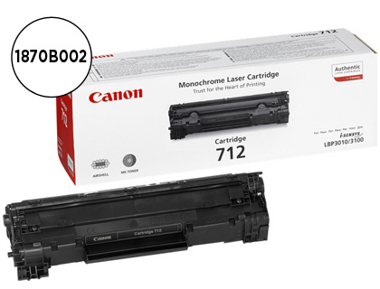 CANON - Toner Laser ORIGINALES 712 Negro AA (Ref.1870B002)