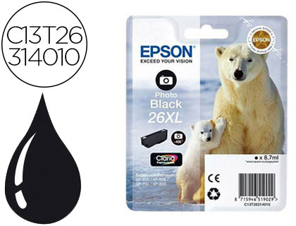 EPSON - Cartuchos ORIGINALES Inyección De Tinta INY NG FOT PRE26XL (Ref.C13T26314012)