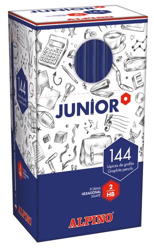 ALPINO - Lapices de grafito masats junior caja de 144 unidades (Ref. JU000014)