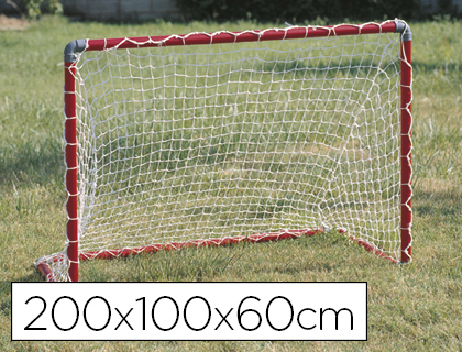 AMAYA - Porteria de futbol con red desmontable en tubo de pvc 200x100x60 cm (Ref. 610098)