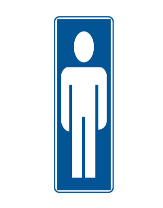 ARCHIVO 2000 - SEÑAL "CABALLEROS" 175X65 PVC GRIS (Ref.6177-01 GS)