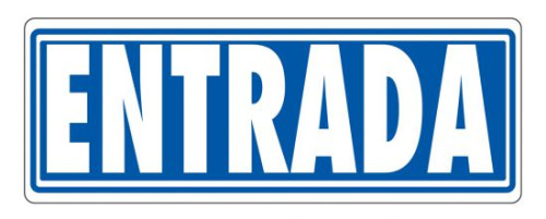 ARCHIVO 2000 - SEÑAL "ENTRADA (SIN INDICADOR)" 175X65 PVC GRIS (Ref.6177-10 GS)