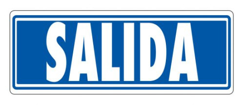 ARCHIVO 2000 - SEÑAL "SALIDA (SIN INDICADOR)" 175X65 PVC GRIS (Ref.6177-07 GS)