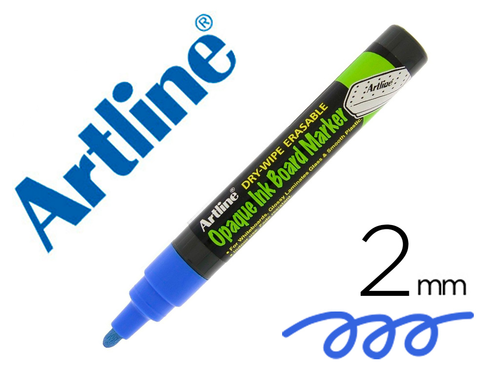ARTLINE - Rotulador pizarra epd-4 color azul opaque ink board punta redonda 2 mm (Ref. EPD-4 BL)