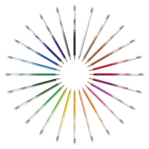 BIC - LÁPICES DE COLORES EVOLUTION ILLUSION BORRABLES CON GOMA SURTIDOS - CAJA DE 24 - (Ref.987869)