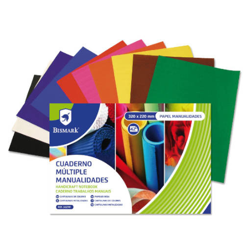 BISMARK - BLOCK MULTIPLE PARA MANUALIDADES 42 HOJAS 33 X 22 CM -12U- (Ref.322741)