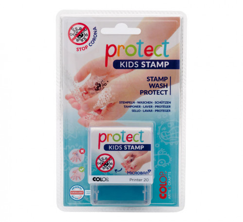 COLOP - SELLO PRINTER 20 PROTECT KIDS 190X120MM NEGRO BLISTER (Ref.155231)