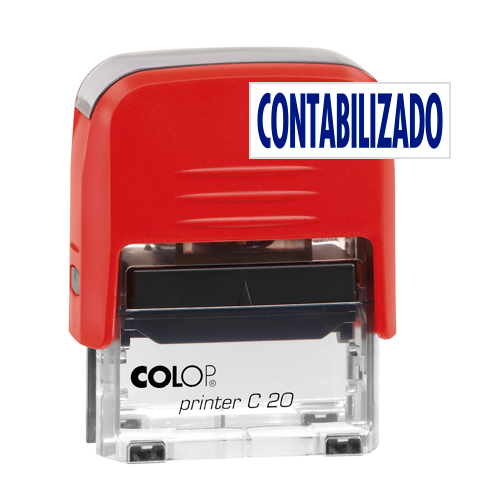 COLOP - SELLO PRINTER C20 FORMULA " CONTABILIZADO " ALMOHADILLA E/20 14X38MM AZUL (Ref.151712)