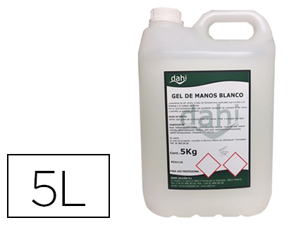 DAHI - Gel de manos blanco nacar ado garrafa de 5 litros (Ref. PCH116-DJ)