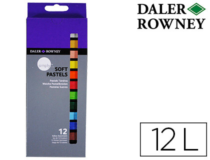 DALER - LAPICES PASTEL OLEO ROWNEY SIMPLY SUAVE CAJA DE 12 COLORES SURTIDOS (Ref.157500112)