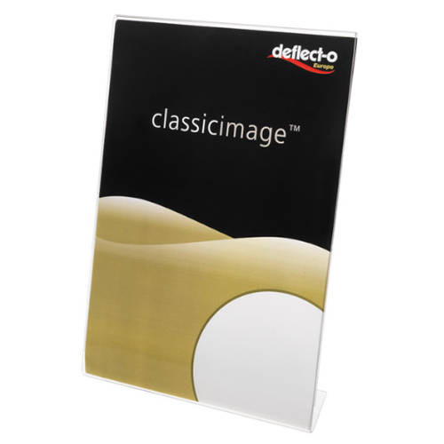 DEFLECTO - EXPOSITOR SOBREMESA EN FORMA DE L VERTICAL 90X60X30 MM (Ref.DE480801 CS TP)