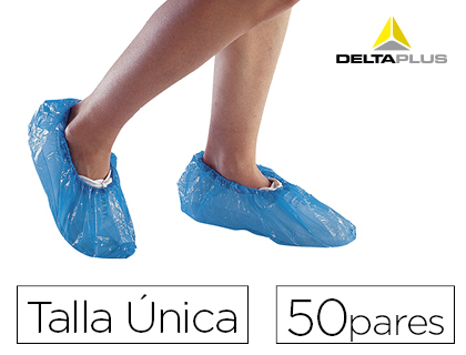 DELTAPLUS - CUBRE CALZADO DELTA PLUS POLIETILENO AZUL TALLA UNICA CAJA DE 50 PARES (Ref.SURCHPE)