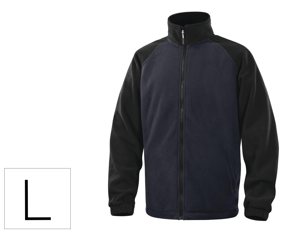 DELTAPLUS - Chaqueta polar con cremallera 2 bolsillos color azul talla l (Ref. VERNOBR-GT)