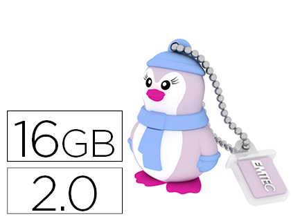EMTEC - MEMORIA USB FLASH 16 GB 2.0 PINGUINO (Ref.ECMMD16GM336)