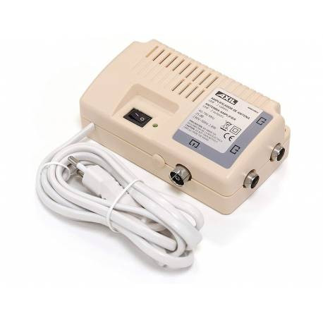 ENGEL - Amplificador de antena am0348e5 interior ganacia de 25db y 15db en vhf 2 salidas filtro lte 5g (Ref. AM0348E5)