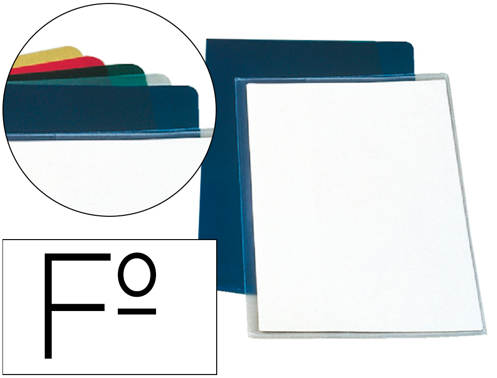 ESSELTE - DOSSIER UÑERO MOD. 30 PVC LISO 180 MICRAS FOLIO TRANSPARENTE - CAJA DE 100U (Ref.14600)