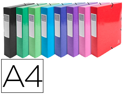 EXACOMPTA - Carpeta de proyecto iderama carton lustrado plastificado din A4 lomo 60 mm colores surtidos (Ref. 50629E)