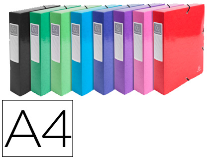 EXACOMPTA - Carpeta de proyecto iderama carton lustrado plastificado din A4 lomo 80 mm colores surtidos (Ref. 50729E)