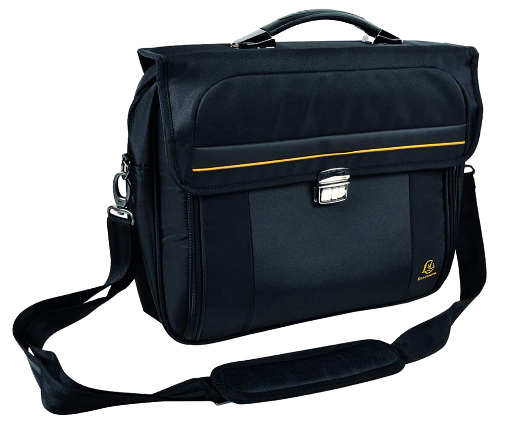 EXACOMPTA - Maletin para portatil exactive hasta 15.6\" con asa negro 430x370x100 mm (Ref. 17334E)