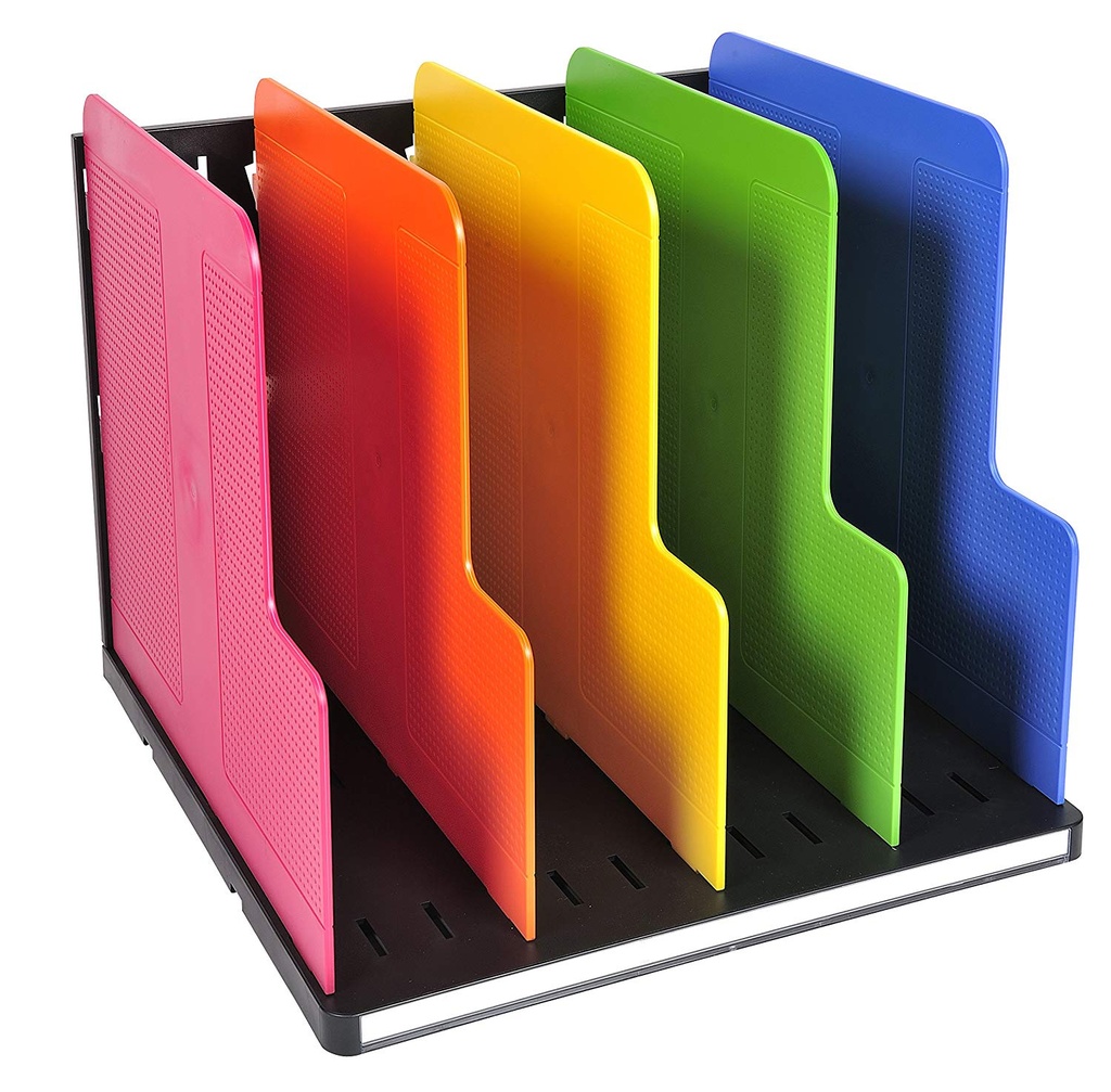 EXACOMPTA - Organizador de armario modulotop negro multicolor vertical 5 compartimentos 300x288x255 mm (Ref. 390914D)