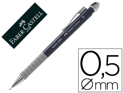 FABER CASTELL - Portaminas 0.5 mm apollo retractil color azul oscuro (Ref. 232503)