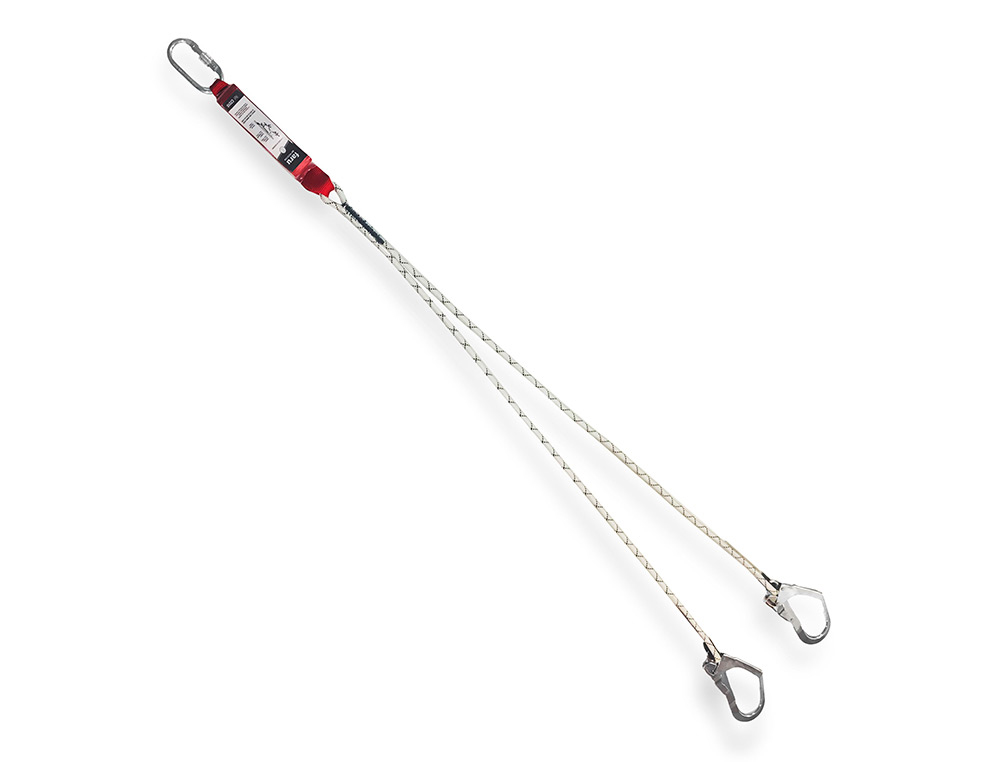 FARU - Anticaidas elastica bw200 con absorbedor de energia doble cuerda mosqueton doble gancho 50 mm (Ref. C7210)