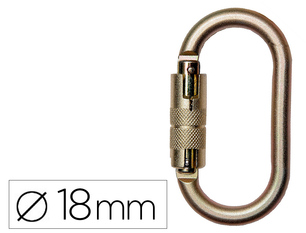 FARU - Mosqueton acero galvanizado automatico virola 18 mm resistencia 25 kn (Ref. C171)