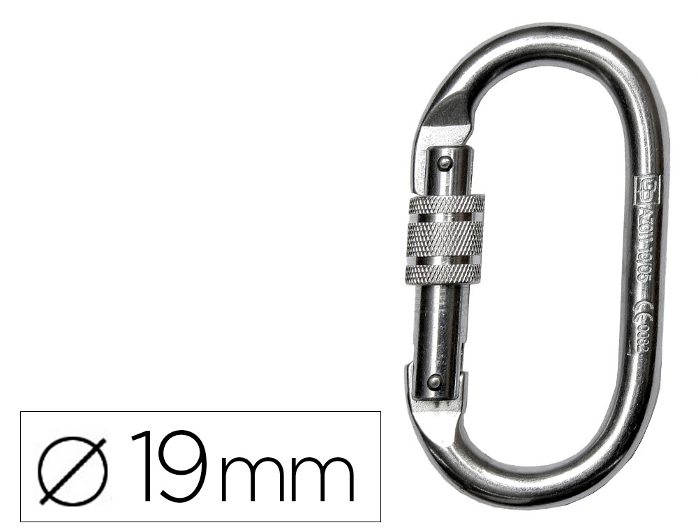 FARU - Mosqueton acero galvanizado virola 19 mm resistencia 25 kn (Ref. C176)