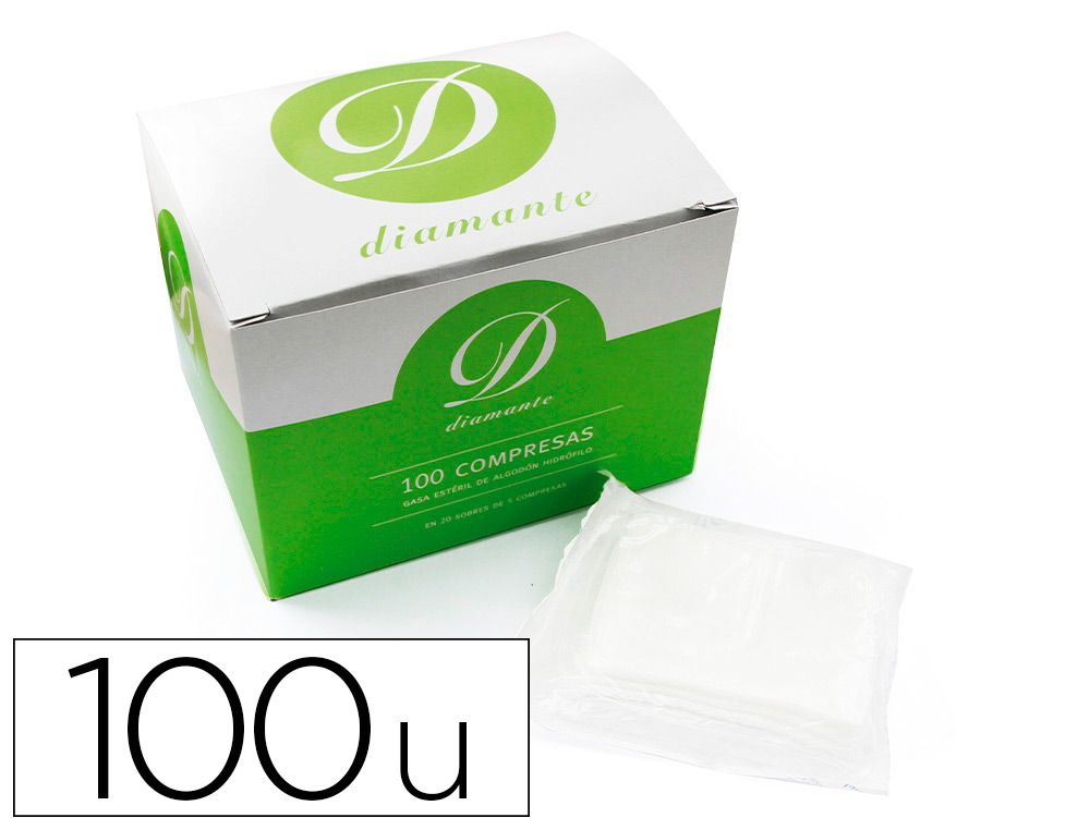 Gasa esteril algodon hidrofilo caja de 100 unidades (Ref. 482281)