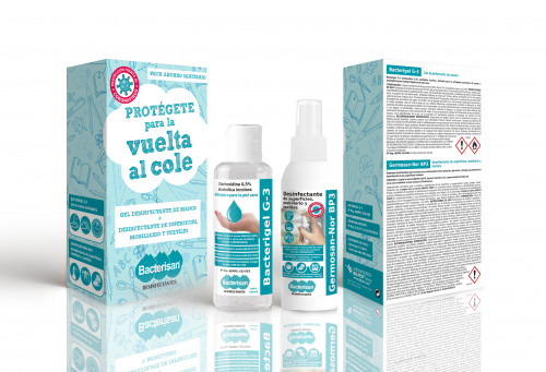 Gel hidroalcoholico antiseptico bacterigel g3 spray 60ml+desinfectante para superficies spray 60ml pack (Ref. 5012GD029443)