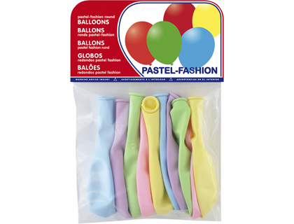 Globos pastel claro bolsa de 10 unidades surtidas (Ref. 26335 (20335))