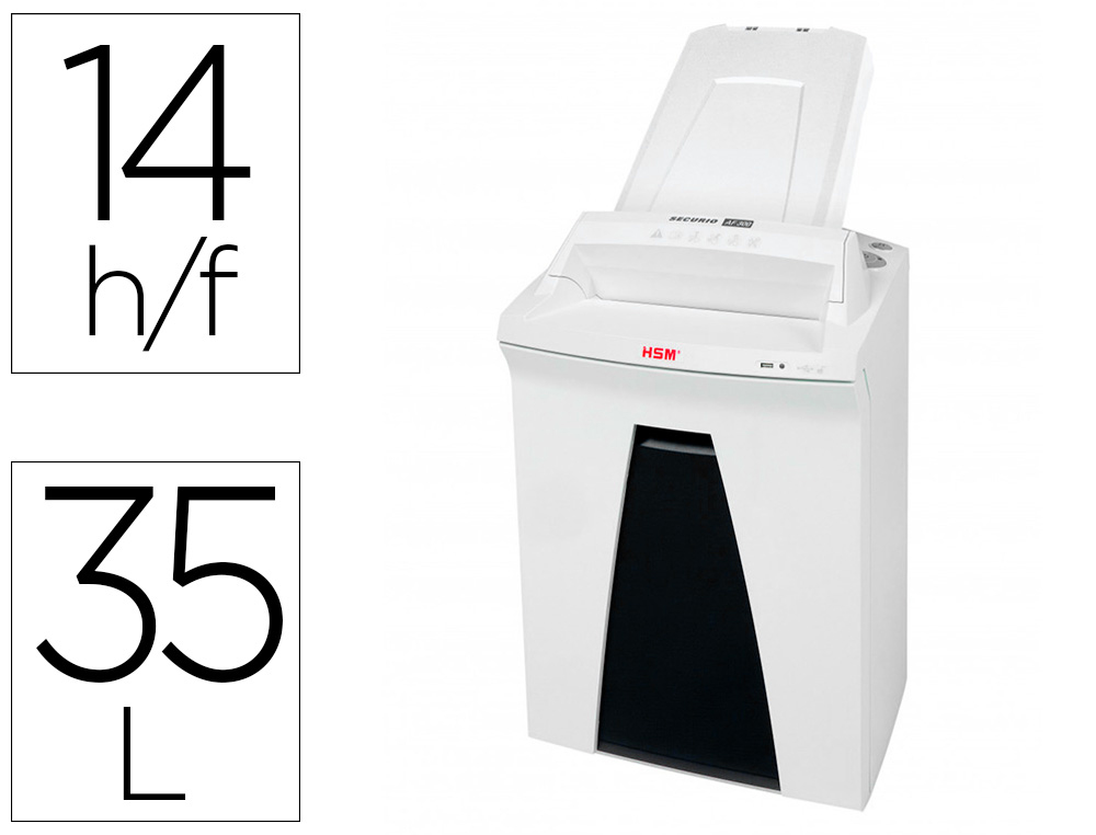 HSM - Destructora de documentos securio af300 con sistema autofeed nivel de seguridad 4 capacidad de corte 14 hojas (Ref. 2093111)
