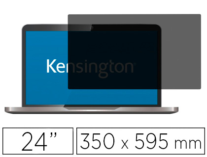KENSINGTON - Filtro para pantalla privacidad 24\" extraible 2 vias panoramico 16:9 350x595 mm (Ref. 626487)