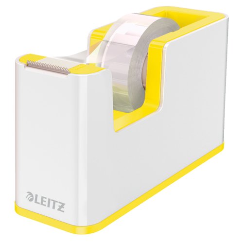 LEITZ - PORTARROLLOS WOW DUALC/CINTA AMARILLO y BLANCO (Ref.53641016)
