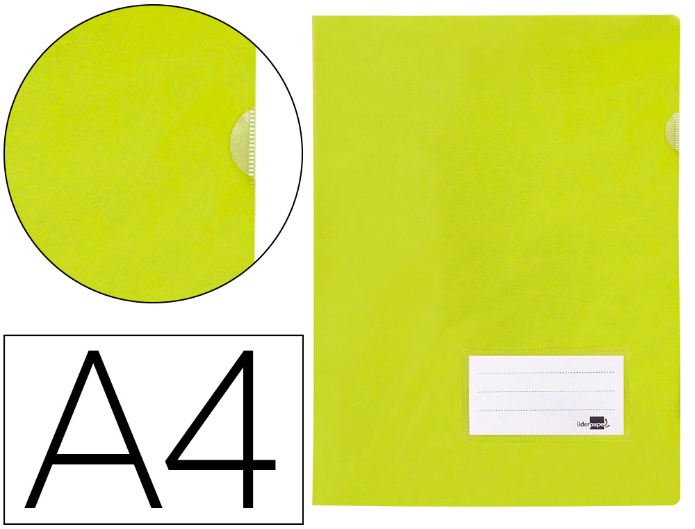 LIDERPAPEL - Carpeta dossier A4 u ero amarillo fluor opaco (Ref. BL25)