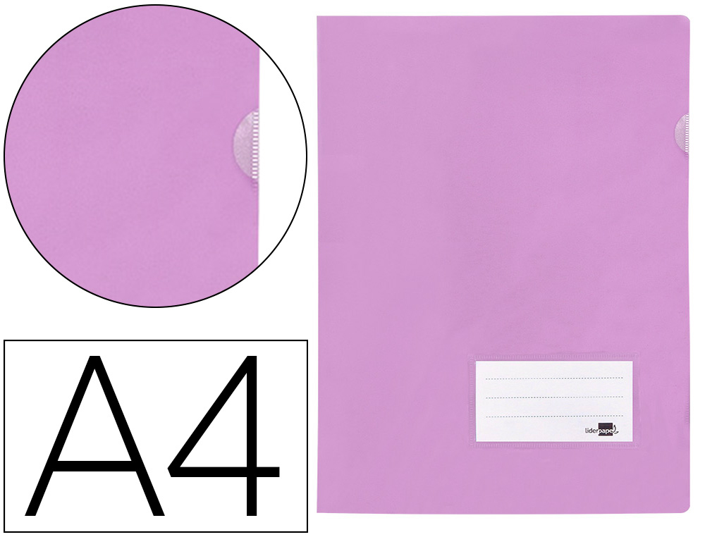 LIDERPAPEL - Carpeta dossier A4 u ero lavanda opaco (Ref. BL27)