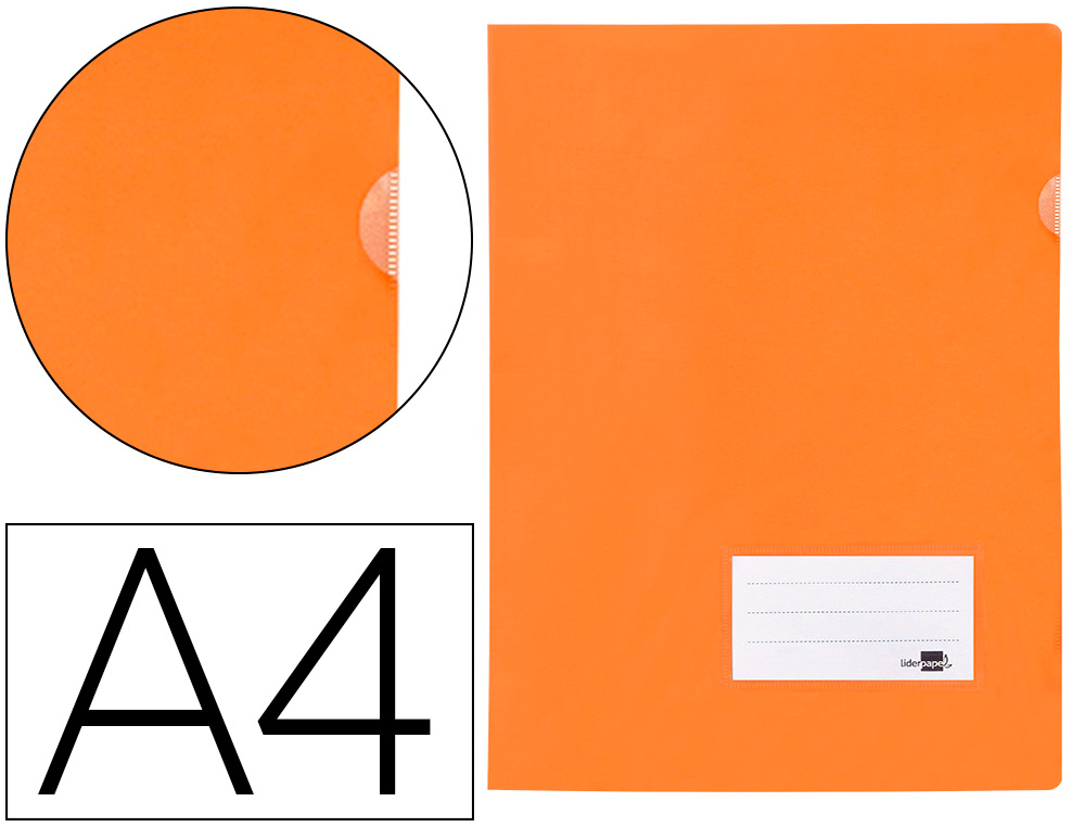 LIDERPAPEL - Carpeta dossier A4 u ero naranja fluor opaco (Ref. BL26)
