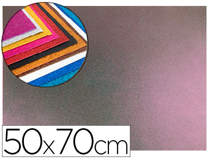 LIDERPAPEL - Goma eva con purpurina 50x70cm 60g/m2 espesor 2 mm bicolor rosa verde (Ref. GC13)