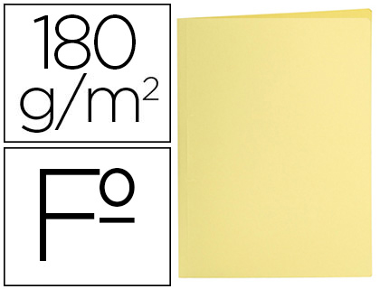 LIDERPAPEL - Subcarpeta folio amarillo pastel 180g/m2 (Ref. SC34)