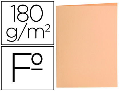 LIDERPAPEL - Subcarpeta folio naranja pastel 180g/m2 (Ref. SC37)