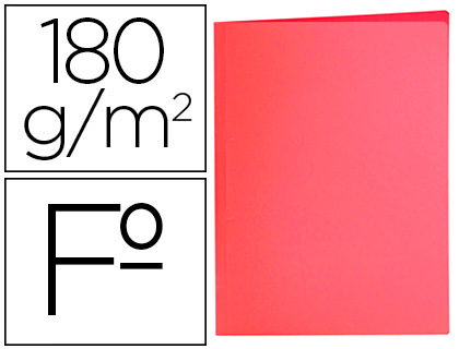 LIDERPAPEL - Subcarpeta folio rojo pastel 180g/m2 (Ref. SC38)