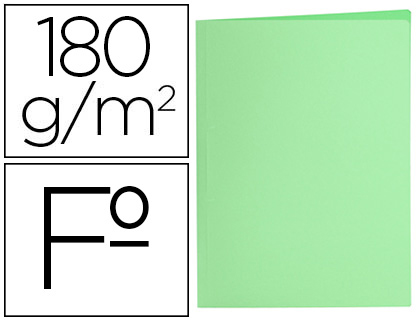 LIDERPAPEL - Subcarpeta folio verde pastel 180g/m2 (Ref. SC40)