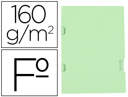 LIDERPAPEL - Subcarpeta folio verde tres uñeros plastificada160g/m2 (Ref. SC42)