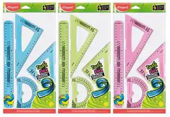 MAPED - REGLAS TWIST´N FLEX MAXI KIT 4 PIEZAS COLORES SURTIDOS (Ref.897157)