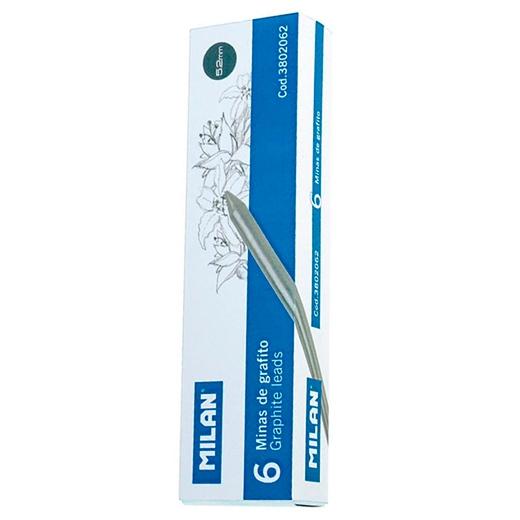 MILAN - MINAS GRAFITO 5,2MM BLISTER - 6 MINAS DE RECAMBIO (Ref.3802062)
