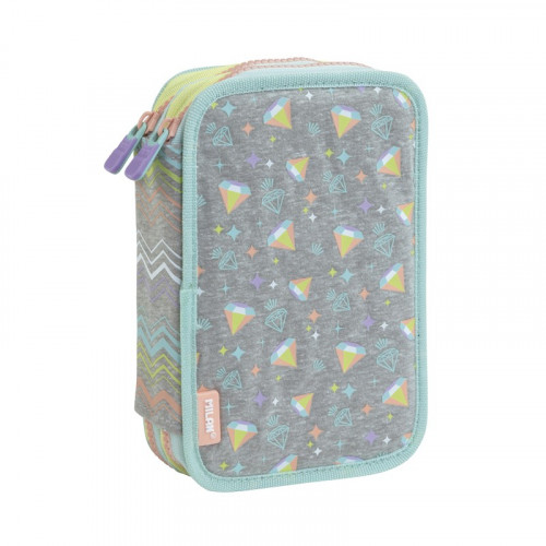 MILAN - PLUMIER 2 PISOS CON CONTENIDO SUGAR DIAMOND GRIS (Ref.081264SD)