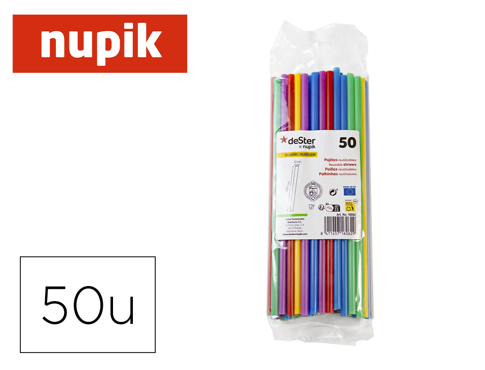 NUPIK - Pajita de papel rojo/blanco paquete de 50 unidades (Ref. 102329(NUEVA REF 102600))