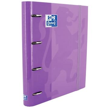 OXFORD - CARPEBLOC SCHOOL EUROPEANBINDER CLASSIC A4+ 4 an.MIXTAS 35mm con RECAMBIO 100 hj. CUADRIC.5x5 MALVA (Ref.400109183)